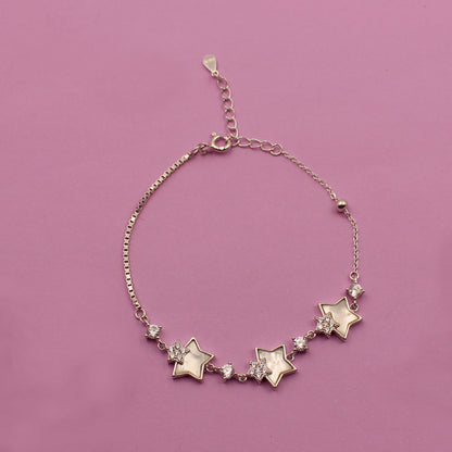 Silver Shining Star Bracelet
