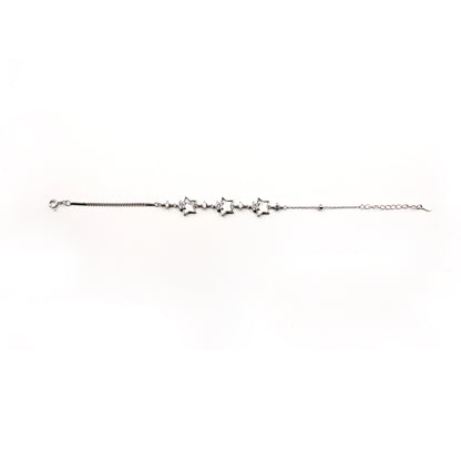Silver Shining Star Bracelet