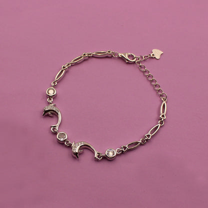 Silver Dolphin Charm Bracelet