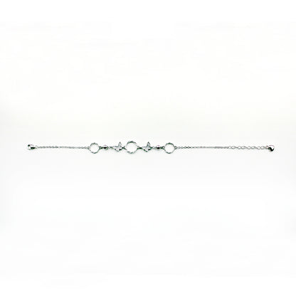 Silver Elegant Stone With Butterfly Bracelet