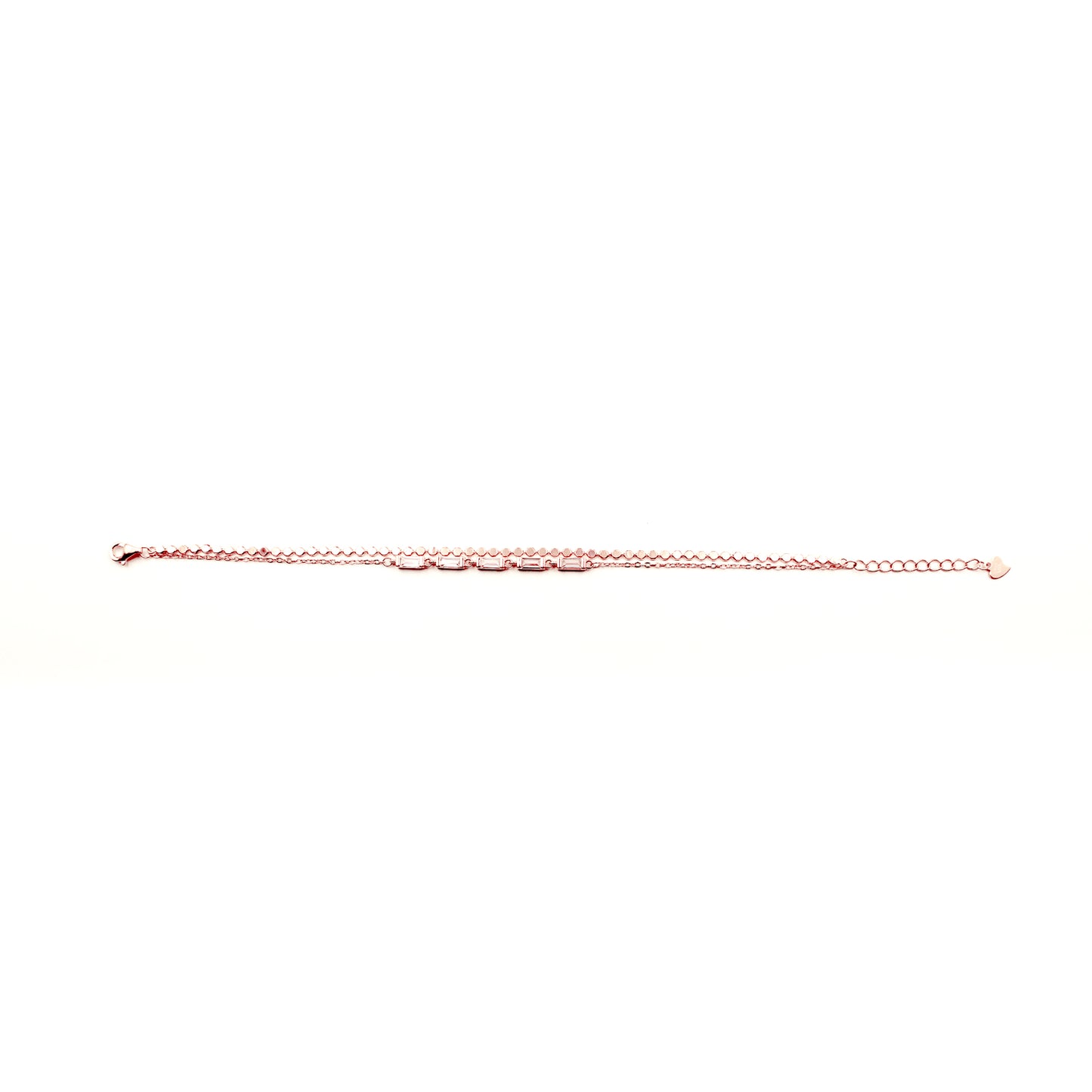 Rose Gold Double Layer Stone Bracelat