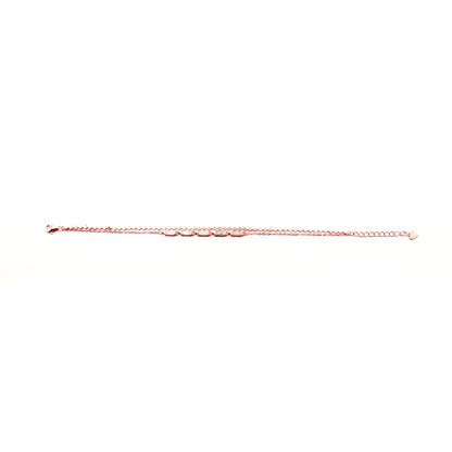 Rose Gold Double Layer Stone Bracelat