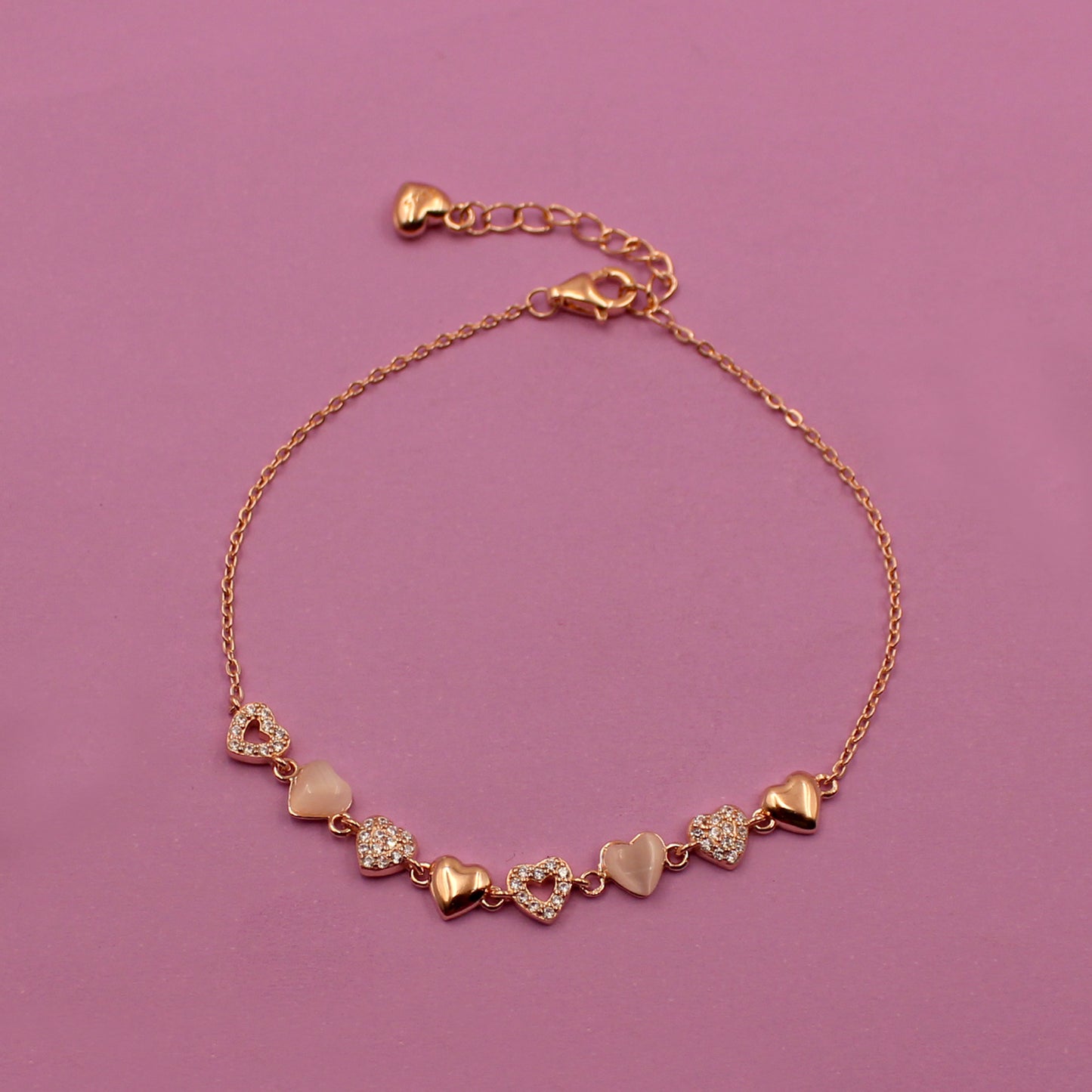 Rose Gold Bright heart Bracelet
