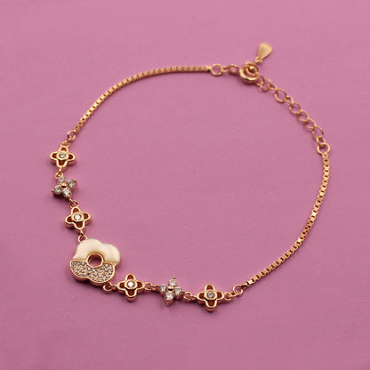 Rose Gold Unique Flower Bracelet