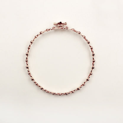 Supple Bracelet With Stone Flower
