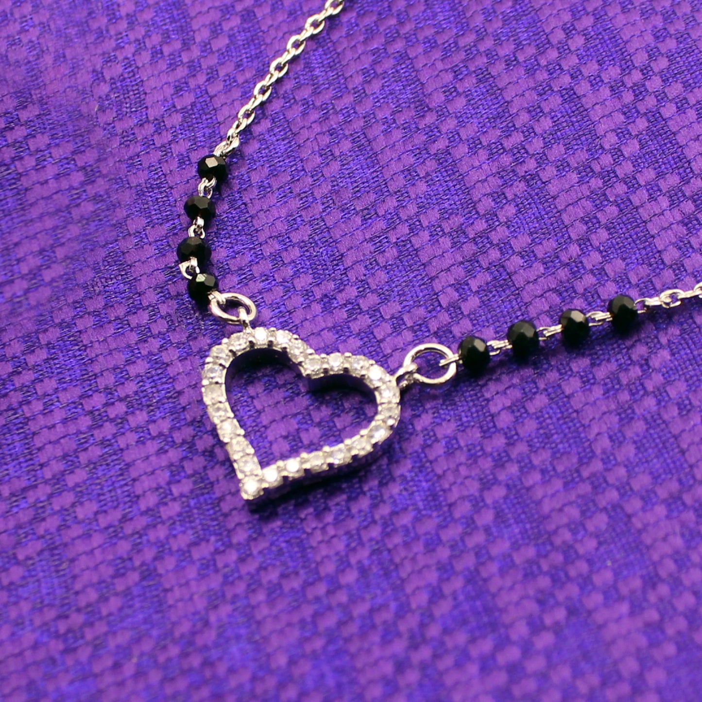 Stone Heart Shape Mangalsutra