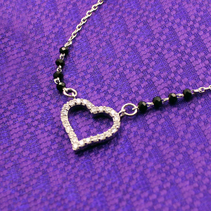 Stone Heart Shape Mangalsutra