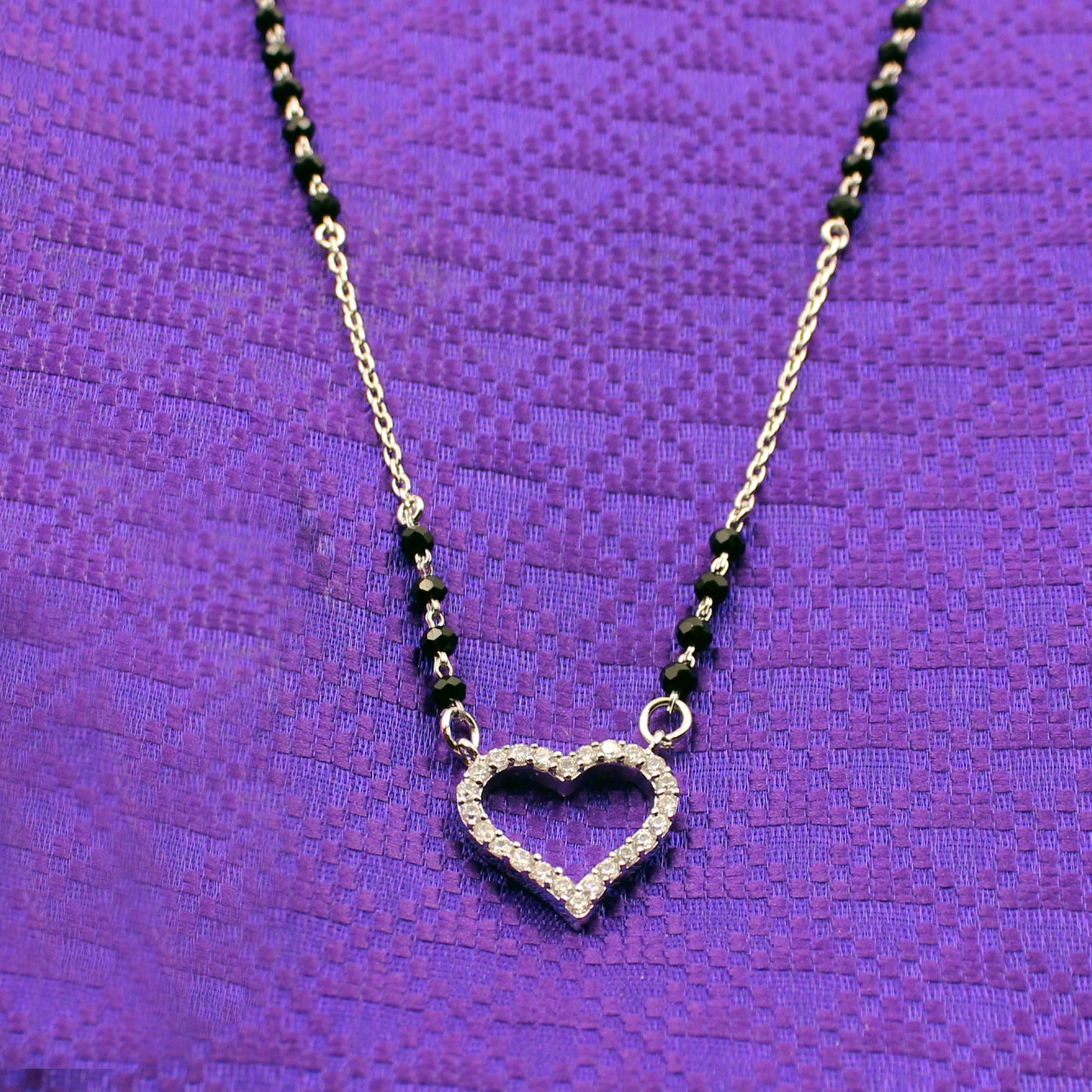 Stone Heart Shape Mangalsutra