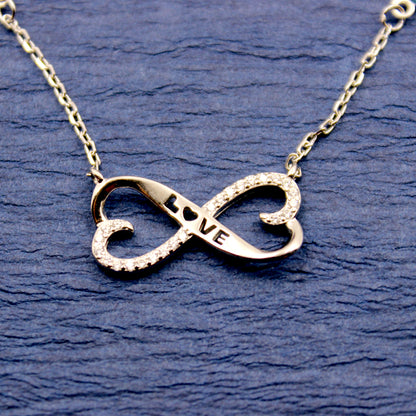 Evil Eye With Stone Infinite Love Pendant