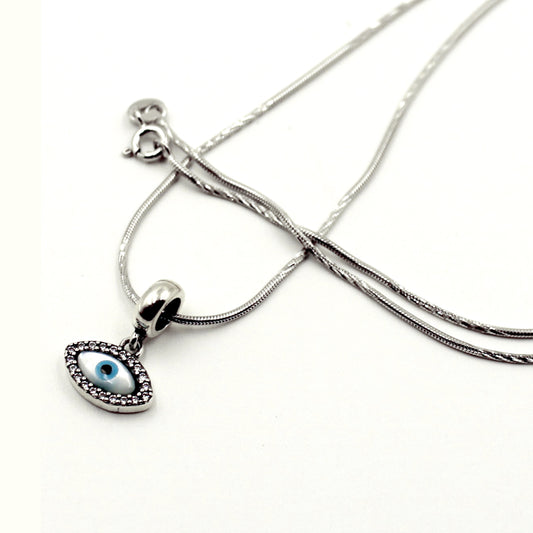 Silver Evil Eye Pendant