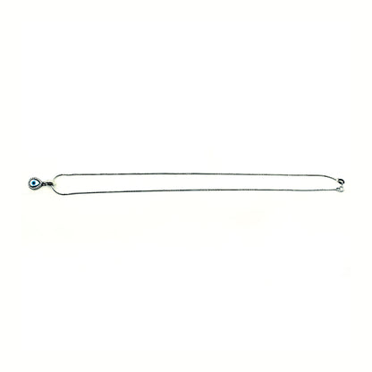 Silver Beautiful Drop Evil Eye Pendant