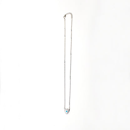 Silver Precious Evil Eye Pendant