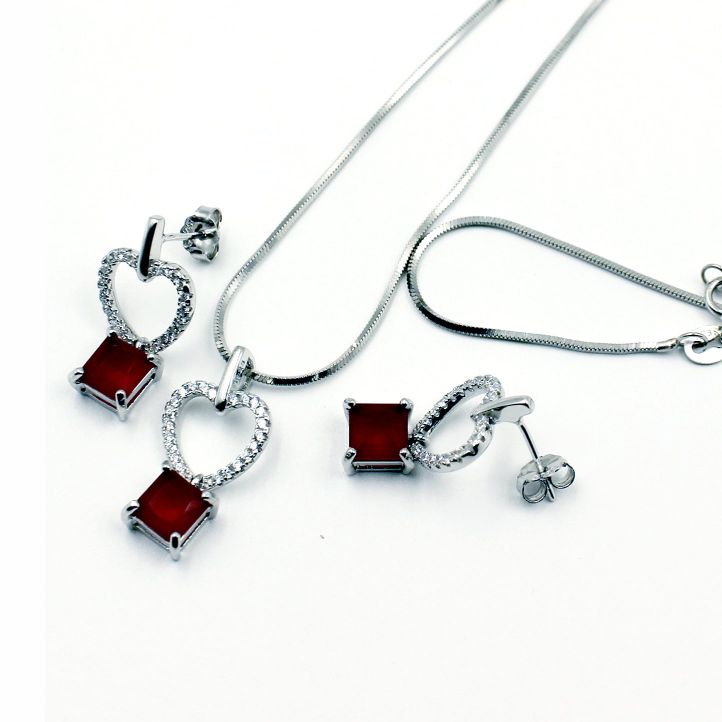 Silver Heartlet Glow Set