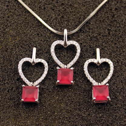 Silver Heartlet Glow Set
