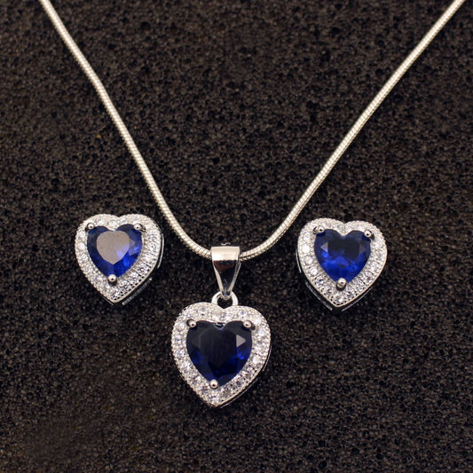 Silver Ocean In Heart Set