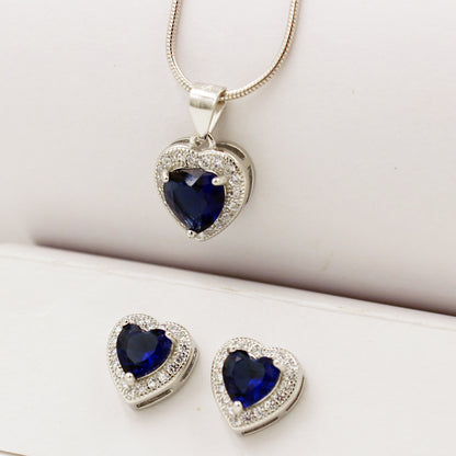 Silver Ocean In Heart Set