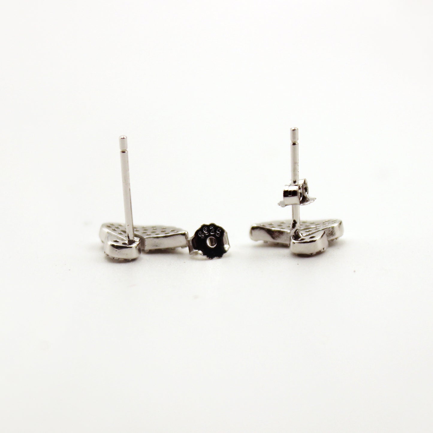 A Silver Stone Dove Earring