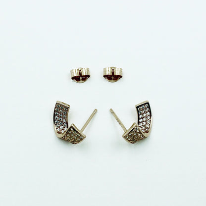 Rose Gold Wave Fancy Earring