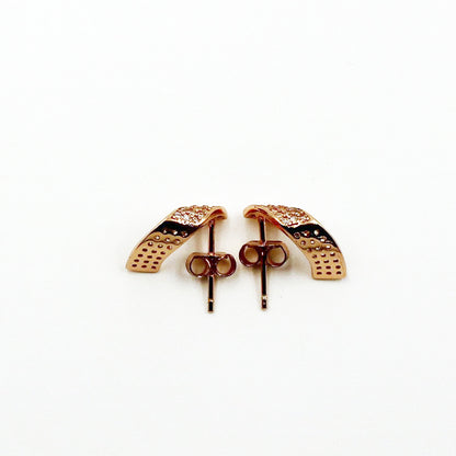Rose Gold Wave Fancy Earring
